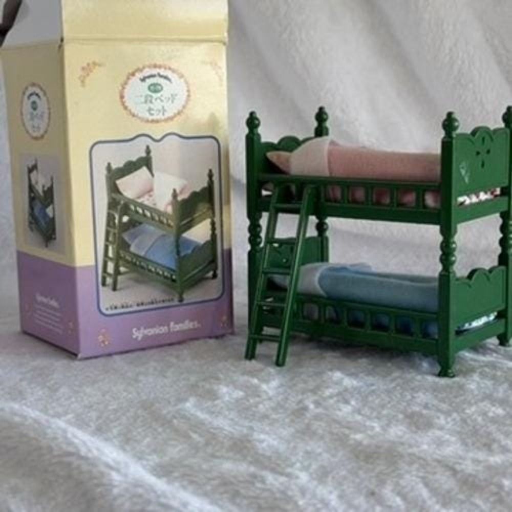 Sylvanian Families 1996 Bunk Bed with Ladder Collectible Miniature Toy Set EPOCH